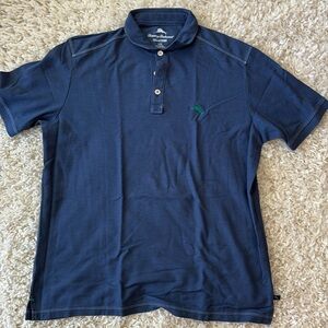 Tommy Bahama Island Sohn Large Polo Blue With Green Detail